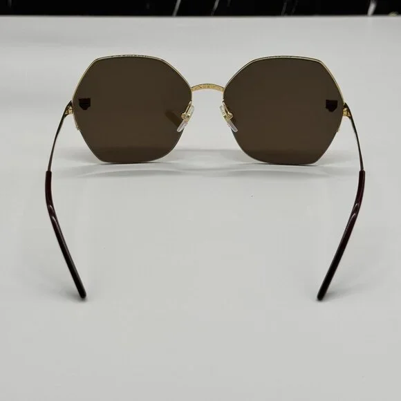 NEW CARTIER CT0332S 005 GOLD BROWN WOMEN SUNGLASSES CARTIER - Picture 9 of 15